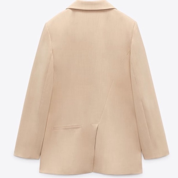 ZARA Woman BLAZERS | STRAIGHT CUT oversized fit BLAZER Apricot | 2010/706/739 S - Picture 5 of 15